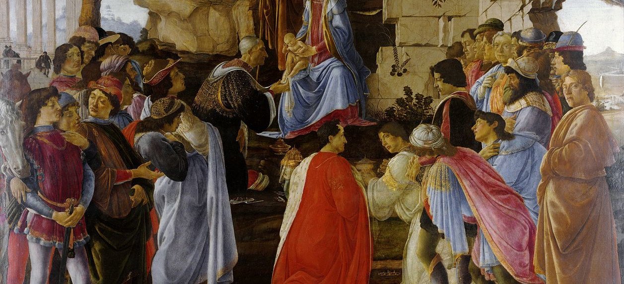 L’Adoration des mages, par Botticelli, montre Cosme de Médicis, fondateur de la dynastie politique du même nom, accompagné de plusieurs de ses enfants et petits enfants.