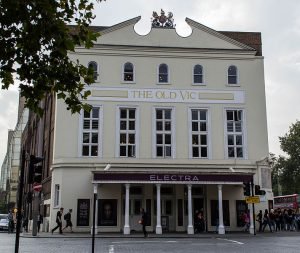 Photograph of the front entrance of the Old Vic Theatre