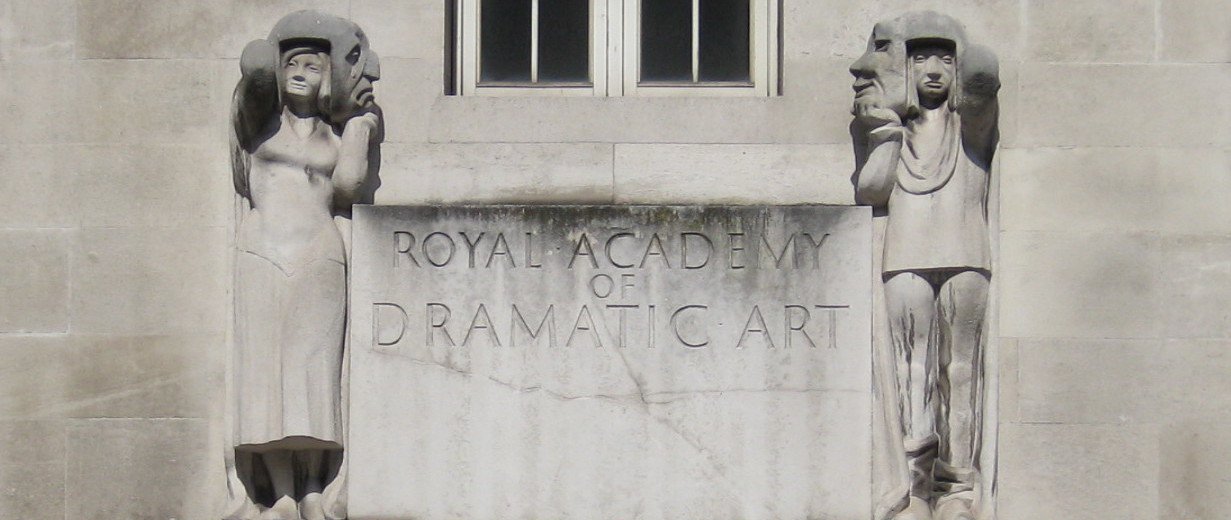 Pediment of the RADA building in Gower Street, by Chemical Engineer, CC-BY-SA 3.0